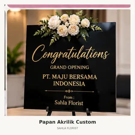 Papan Bunga Akrilik Jembrana
